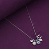 Multi Charms Evil Eye Silver Chain Necklace