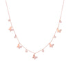 Strand of Butterflies Zircon Casual Silver Necklace