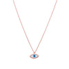 Minimalistic Single Evil Eye Silver Chain Necklace