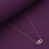 Minimalistic Single Evil Eye Studded Silver Chain Necklace