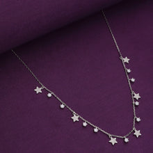  Strand of Stars Zircon Casual Silver Necklace