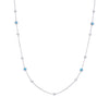 Minimalistic Evil Eye & Silver Beads Silver Chain Necklace