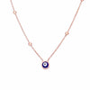 Trendy Evil Eye & Silver Beads Silver Chain Necklace