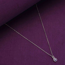  Simple Evil Eye Silver Chain Necklace