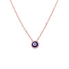 Simple Evil Eye Silver Chain Necklace