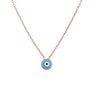 Simple Evil Eye Silver Chain Necklace