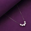 String of Pearls Silver Chain Necklace