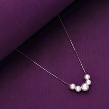  String of Pearls Silver Chain Necklace