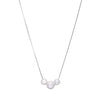 Trilogy of Pearls Silver Chain Necklace
