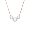 Trilogy of Pearls Silver Chain Necklace