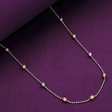  Minimal Multi-colour Zircon Casual Silver Necklace
