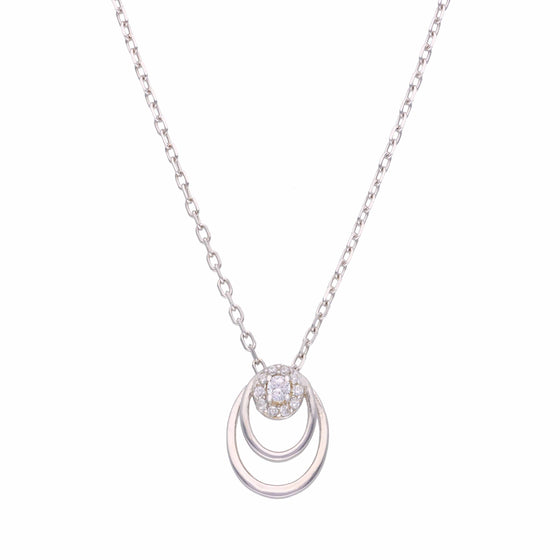 Sterling Concentrics Casual Silver Chain Necklace