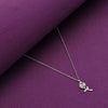 A Rosy Radiance of Love Casual Silver Chain Necklace