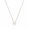 A Hearty Glint Rose Gold Chain Necklace