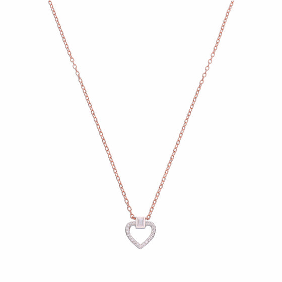 A Hearty Glint Rose Gold Chain Necklace