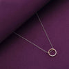 Dainty Delight Silver Ring Pendant Necklace