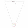 Dainty Delight Silver Ring Pendant Necklace