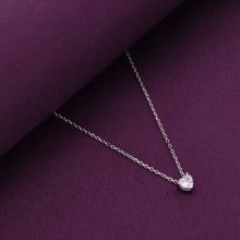  Crystal Heart Silver Necklace