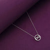 Pave Diamond Infinity Silver Necklace