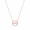 Pave Diamond Infinity Silver Necklace