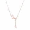 A String Of Three Hearts Silver Chain Necklace