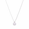 Minimal Crystal Casual Silver Necklace