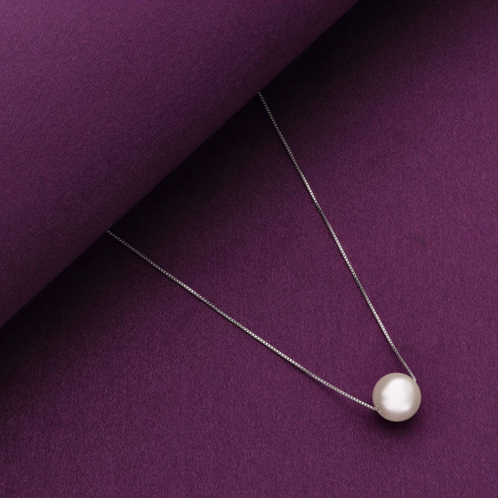 Luminance Pearl Silver Necklace