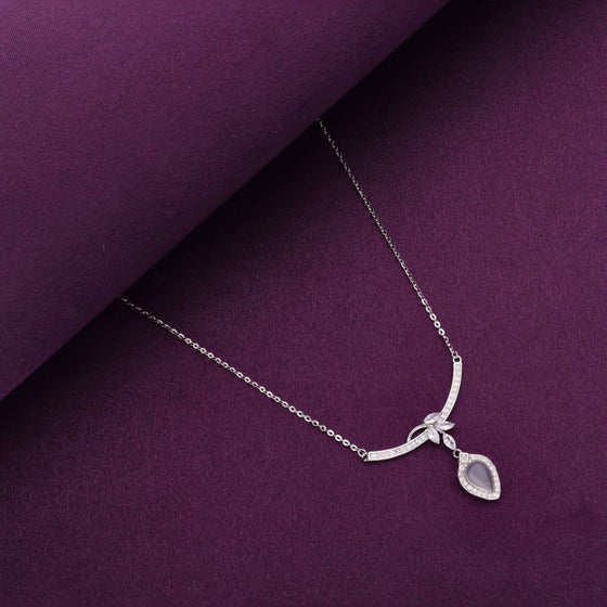 Grace Drop Silver Chain Necklace