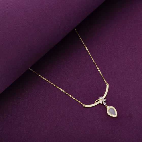 Grace Drop Silver Chain Necklace