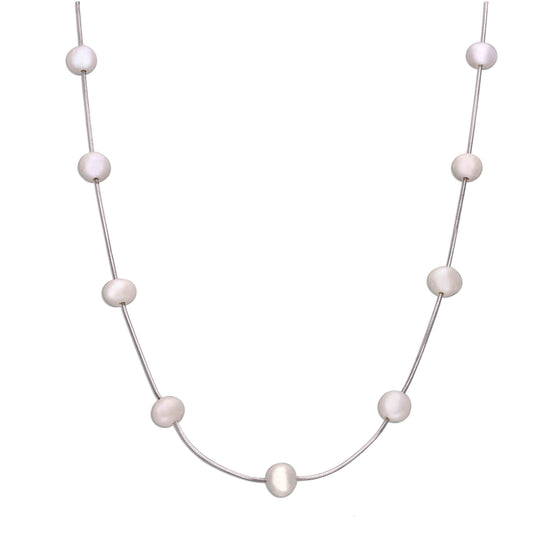 Pearl Essence Silver Necklace