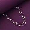 2-Layered Pearl Essence Silver Necklace