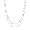 2-Layered Pearl Essence Silver Necklace