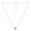 Circular Simple Evil Eye Silver Chain Necklace