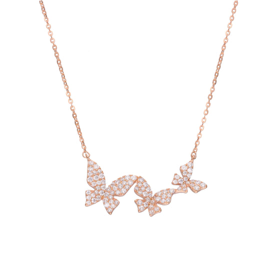 Butterfly Casual Silver Chain Necklace