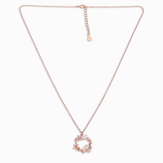 MINIMALISTIC STARRY SPECTACLE FLORAL SILVER NECKLACE