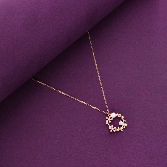 MINIMALISTIC STARRY SPECTACLE FLORAL SILVER NECKLACE