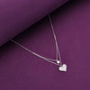 String of Heart Silver Chain Necklace