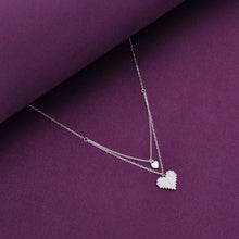  String of Heart Silver Chain Necklace