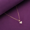 String of Heart Silver Chain Necklace