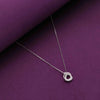 A Hearty Circle of Love Casual Silver Chain Necklace