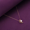 The Lovely Zircon & Pearl Casual Silver Necklace