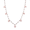 CHARMS OF HEARTS & BEADS SILVER CHAIN NECKLACE
