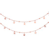Starry Saga Double Layered Long Silver Chain Necklace
