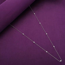 Stylish Zircon Studs Long Silver Chain Necklace