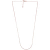 Classic Rose Gold Plated Long Silver Chain Necklace
