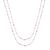 Evil Eye & Silver Beads Long Silver Chain Necklace