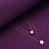 Sterling Stargaze Pearl Silver Chain Necklace