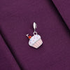 Charming Cup Cake Silver Pendant