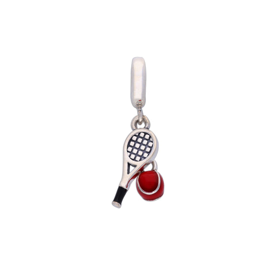 Sterling Tennis Red Silver Charm Pendant