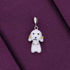 Sterling Puppy White Silver Charm Pendant